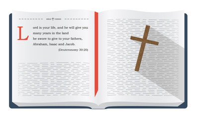 Wall Mural - Bible quotes about promise of God to give life to believers