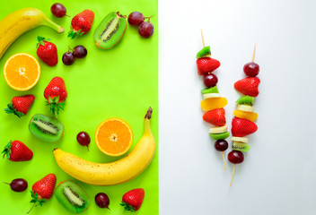 Wall Mural - Fruit skewers