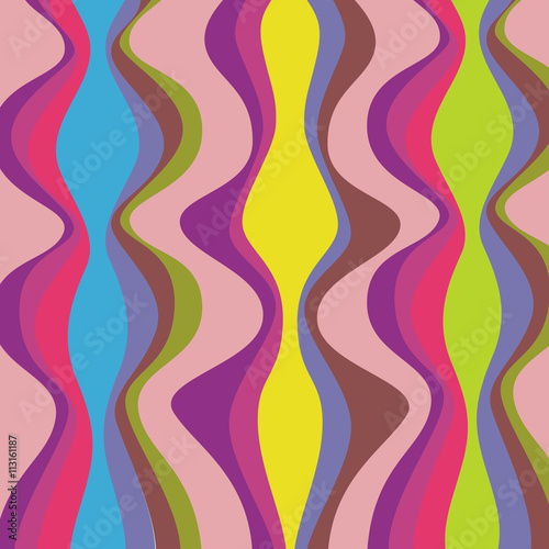 Vector retro background. Vintage 70s style Poster