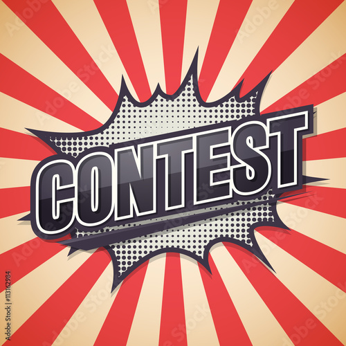 Fotografía Contest, Retro poster, Vector illustration.