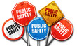 public safety, 3D rendering, street signs