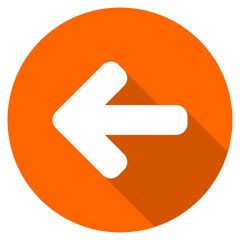 Aufkleber - Orange flat design vector arrow icon