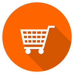 Aufkleber - Flat dedisng round  vector cart web icon