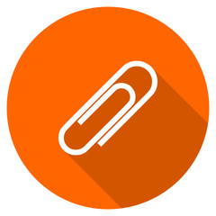 Poster - Flat design round orange clip vector icon