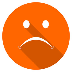 Poster - Flat design round orange cry vector icon