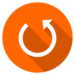 Aufkleber - Orange flat design vector reload icon