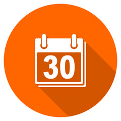 Aufkleber - Orange flat design vector calendar icon