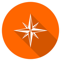 Poster - Orange flat design vector travel icon