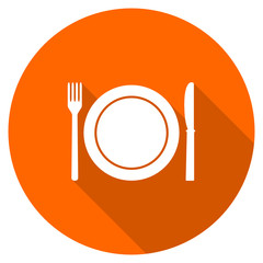 Poster - Orange flat design vector kitchen icon