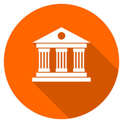 Aufkleber - Orange flat design vector museum icon