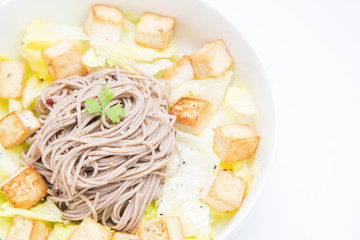 Wall Mural - soba salad with tfried tofu