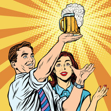 Triumph Beer Festival Bar Pub Man And Woman