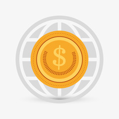 Money design. Financial item icon. White background, isolated il