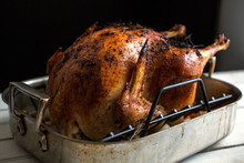 Roast Turkey In Roasting Tin
