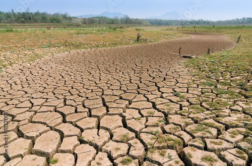 Le réchauffement climatique, la sécheresse. Tableau sur Toile