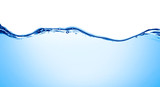 Fototapeta Łazienka - blue water wave liquid splash bubble drink