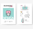 Business brochure flyer design layout template, with concept icons:
Graphic illustration.