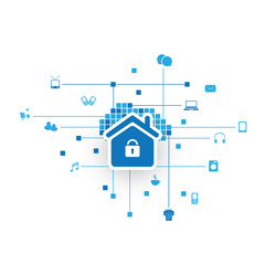 Poster - Internet Of Things, Digital Home And Networks Design Concept With Icons