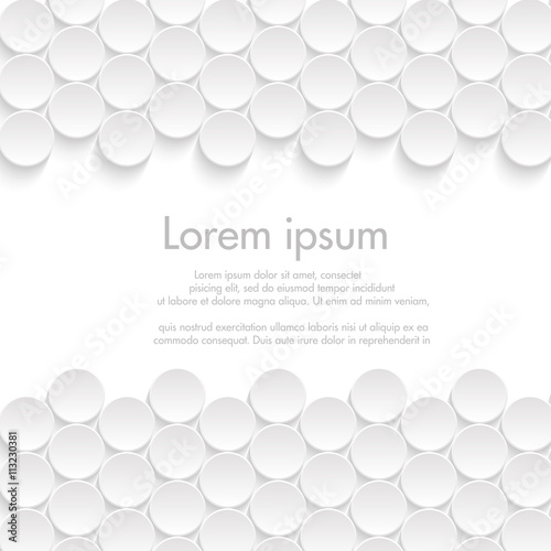 Vector White Paper Background From 3d Circles White Design