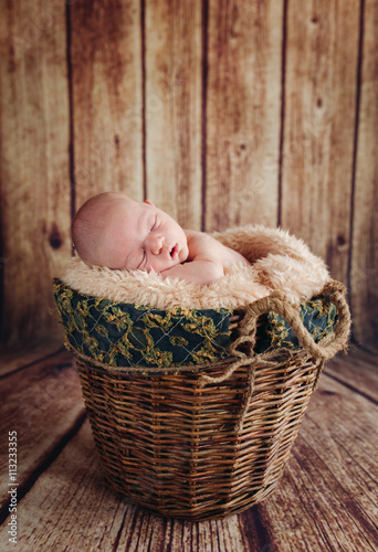 baby wooden basket