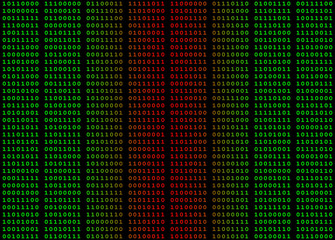 Binary Green and Red With Spaces