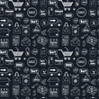 © fafarumba - Seamless pattern with doodle sketch shopping icons