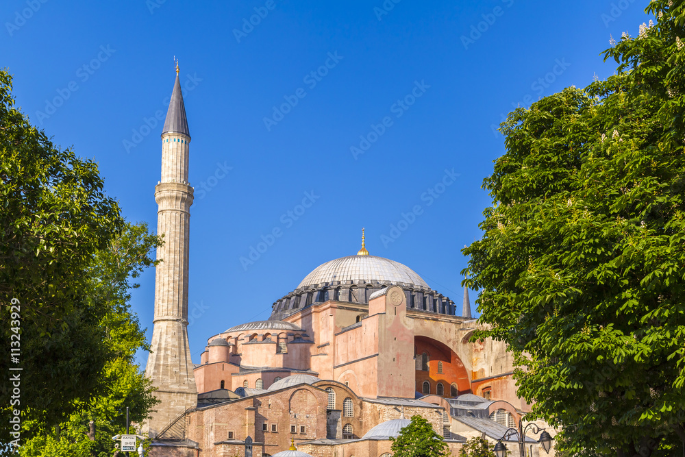 Sultanahmet Square and the historical building of Hagia Sophia, Fatih ...