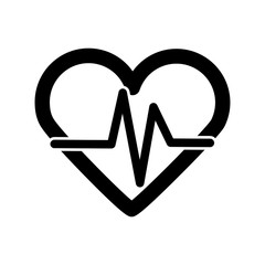 Poster - heart rate icon , vector