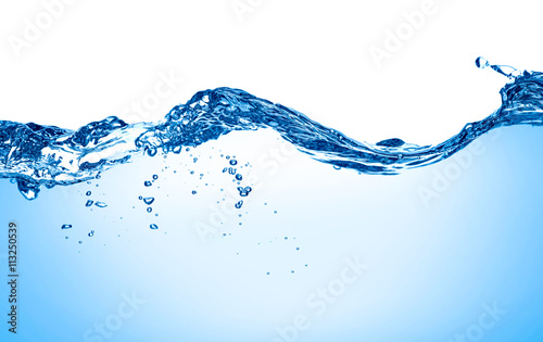 Naklejka na szybę blue water wave liquid splash drink