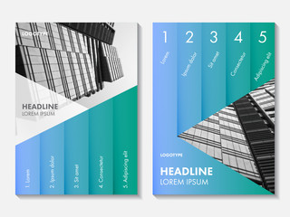 Poster - Vector design for Annual Report cover. Business booklet brochure flyer.