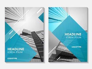 Canvas Print - Vector design for Annual Report cover. Business booklet brochure flyer.