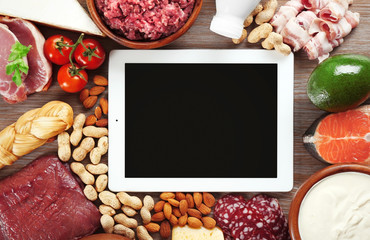 Poster - Dairy products on table