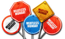 Meatless Monday, 3D Rendering, Rough Street Sign Collection