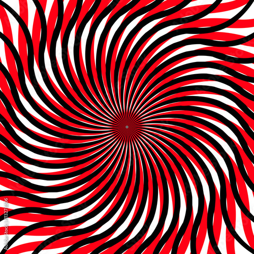 Fotografia, Obraz abstract vector image on the basis of divergent, convergent rays