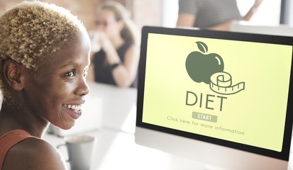 Sticker - Diet Health Eating Nutrition Measure Concept