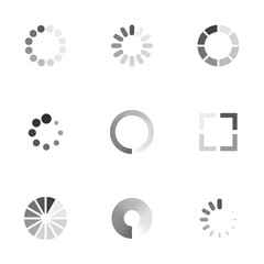 Poster - Vector loading icons set