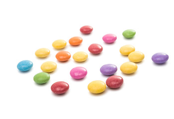 Poster - multicolored chocolate pills