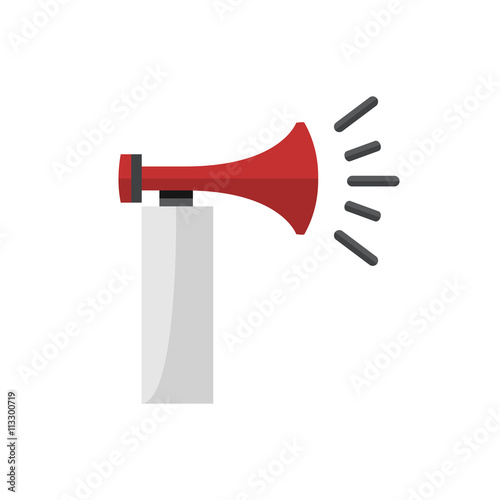 Cuadros en Lienzo Sport horn icon vector illustration in flat style isolated on a white background