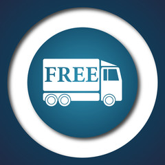 Poster - Free delivery truck icon