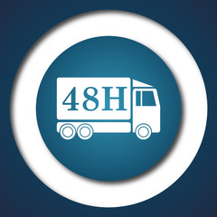 Poster - 48H delivery truck icon