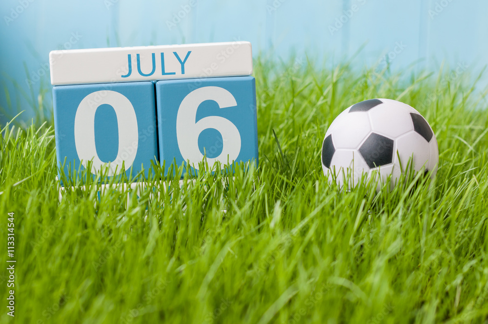 July 6th Image of july 6 wooden color calendar on greengrass lawn July 6th Image of july 6 wooden color calendar on greengrass lawn