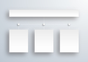 Wall Mural - crystal white label, flow chart #vector background