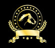 horse gold logo sample