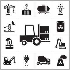 Poster - Industrial Icons Set