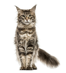 Wall Mural - Maine Coon isolated on white