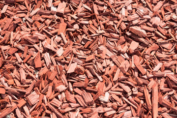 Wall Mural - Background made from brown wood chips
