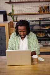 Poster - Young man using a laptop