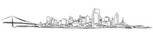 San Francisco Downtown Outline Sketch