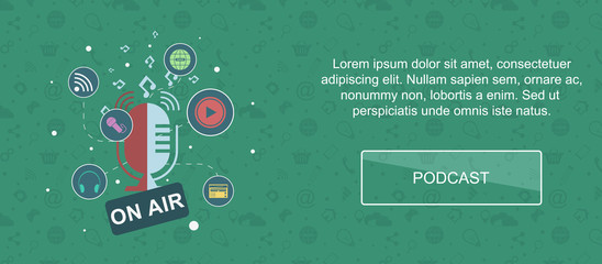 Poster - Audio production and podcast website banner.