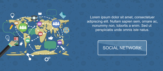 Poster - Social network banner.